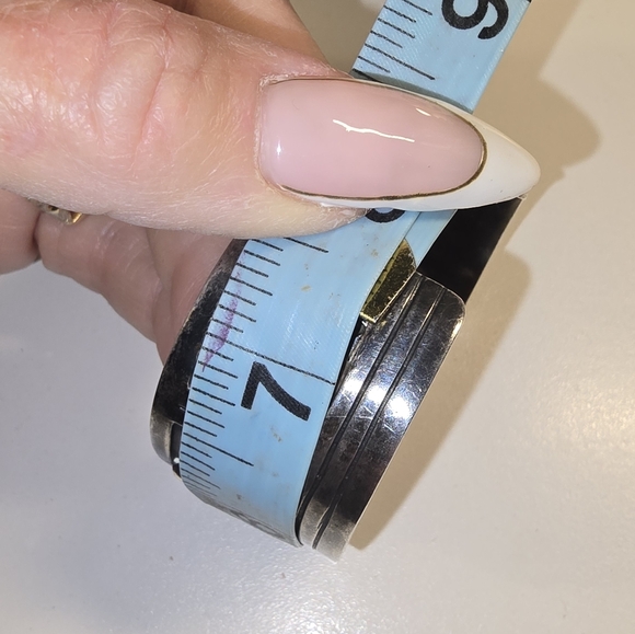 VINTAGE TAXCO Sterling Silver CUFF BRACELET, 44 GRAMS - Picture 13 of 14